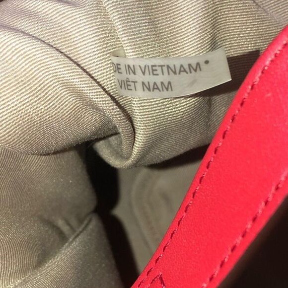 COACH Luxe Hadley Tumbled Red Leather Oversized Carry-On Shoulder Bag Satchel - Picture 7 of 15